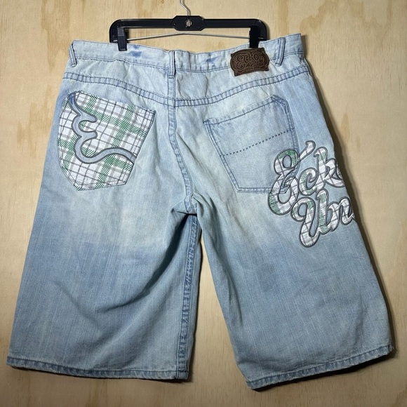 Ecko Unltd Unlimited Jean Shorts Size 42 100% Cotton Men’s - Picture 9 of 14